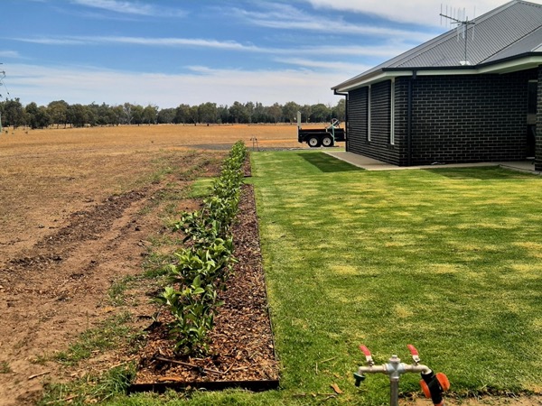 Ground prepared for a new lawn by MR Landscapes