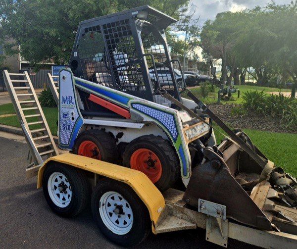 MR Landscapes machinery on a landscaping job in Dubbo