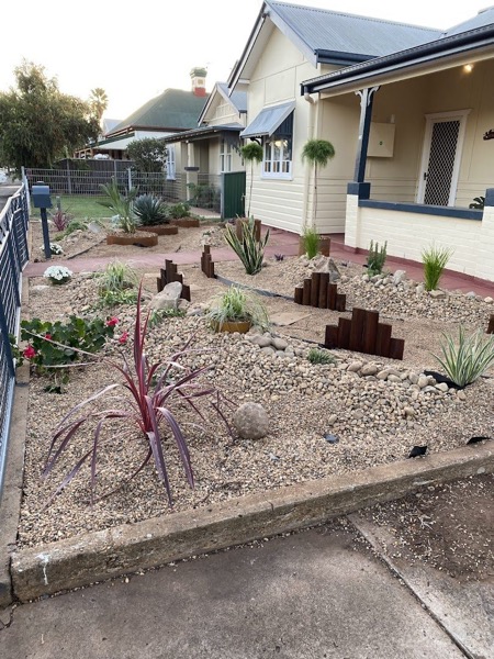 A finished lawn and garden in the Central West