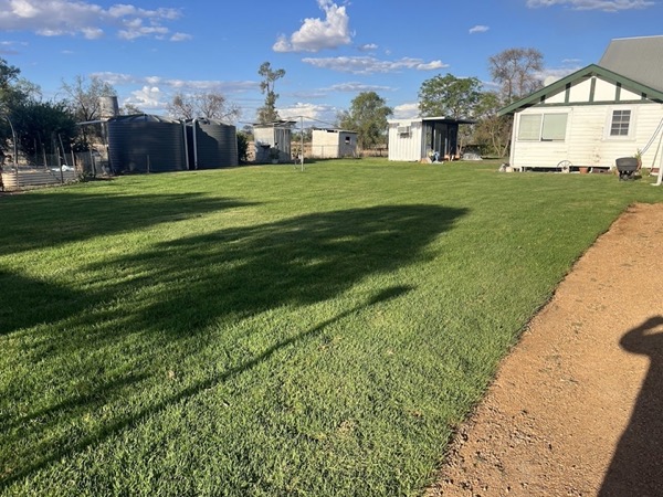 A finished lawn and garden in the Central West