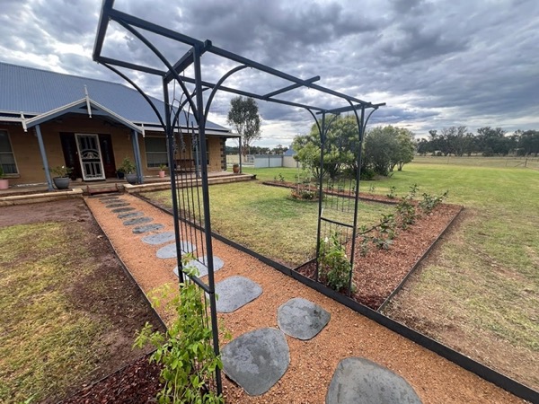 A finished lawn and garden in the Central West